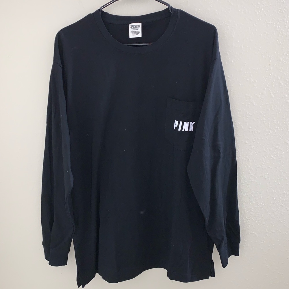 ❌SOLD❌ PINK by VS LS Bling Tee - Picture 2 of 5